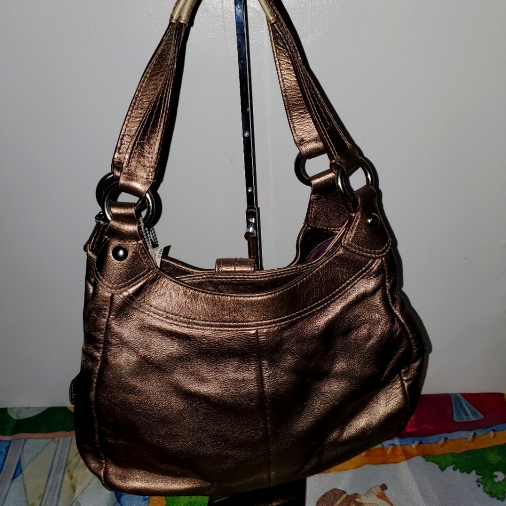 COACH Soho LYNN Black Glove Leather HOBO Shoulder Handbag - Picture 2 of 9